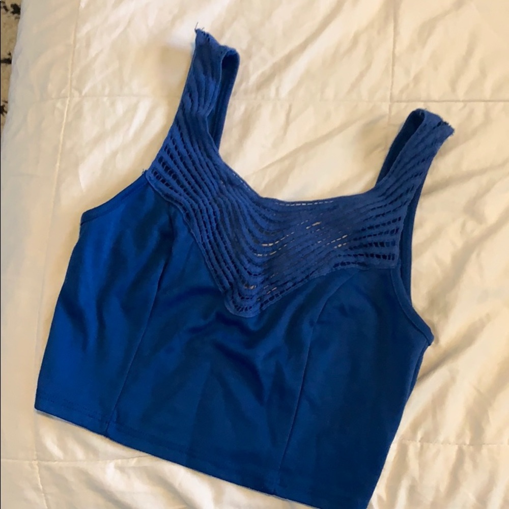 Elodie Blue Crop Tank